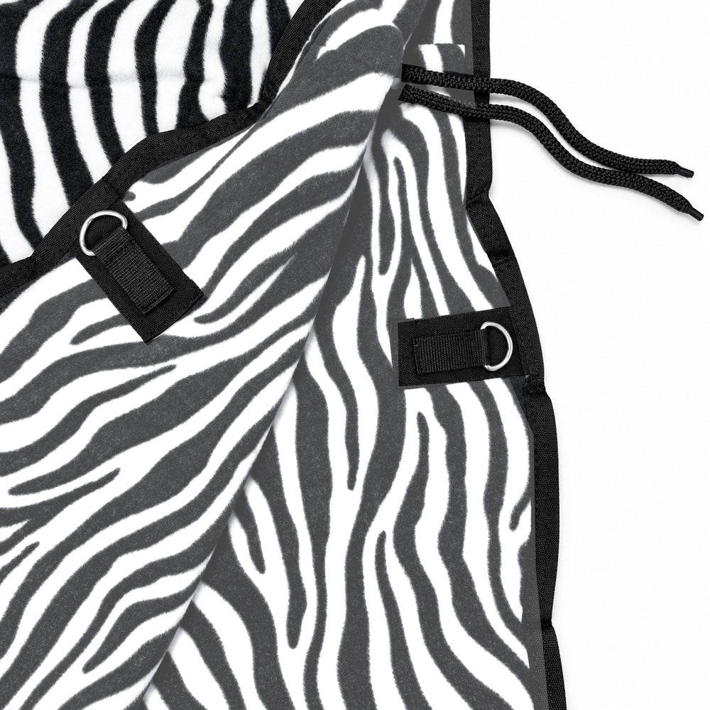 Manta polar para caballo con cinchuelo Cebra