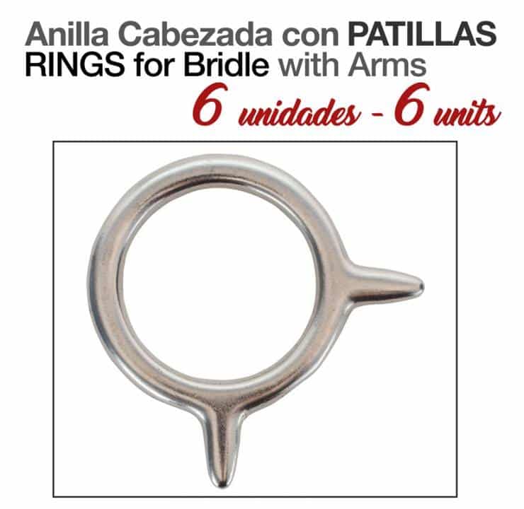 ANILLA CABEZADA CON PATILLAS 6 UNIDADES - Tienda Hípica Online | D’Hispania ®