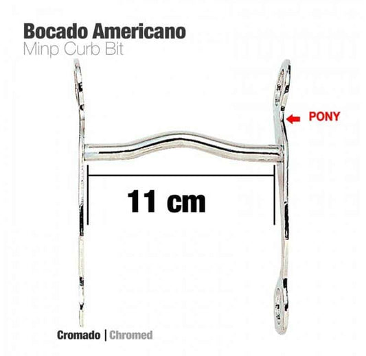 BOCADO AMERICANO CROMADO 25208 - Tienda Hípica Online | D’Hispania ®