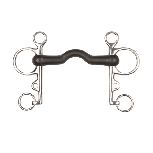 BOCADO PELHAM GOMA PUENTE ECONÓMICO INOX - Tienda Hípica Online | D’Hispania ®