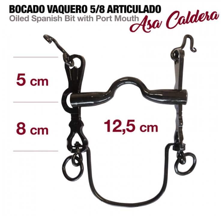 BOCADO VAQUERO 5/8 ARTICULADO ASA CALDERA nº2C 12.5cm - Tienda Hípica Online | D’Hispania ®
