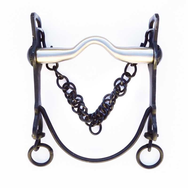 BOCADO VAQUERO EMB. AC. INOXIDABLE SUAVE BARRA CURVA - Tienda Hípica Online | D’Hispania ®