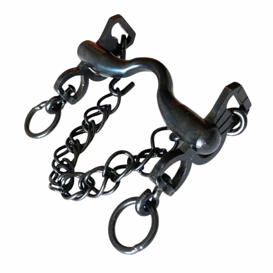 BOCADO VAQUERO PAVONADO FIJO 3/3 EMBOCADURA SUAVE, SIN BARRA - Tienda Hípica Online | D’Hispania ®