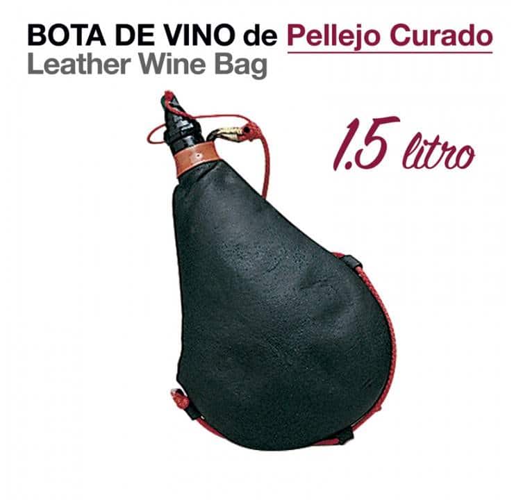 BOTA DE VINO DE PELLEJO CURADO 1.5 LITROS - Tienda Hípica Online | D’Hispania ®