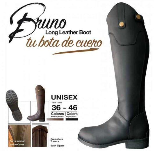BOTA MONTAR CUERO BRUNO - Tienda Hípica Online | D’Hispania ®