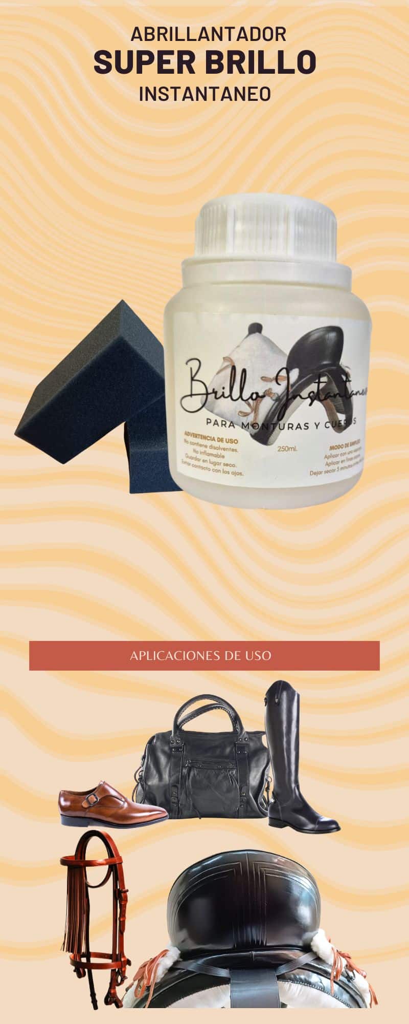 BRILLO INSTANTANEO PARA CUERO Y MONTURAS 250ml - Tienda Hípica Online | D’Hispania ®