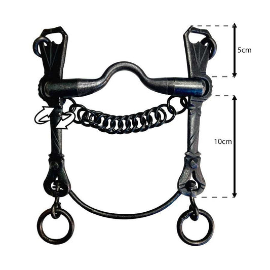 Bocado vaquero de fragua pierna articulada embocadura asa caldera - Tienda Hípica Online | D’Hispania ®