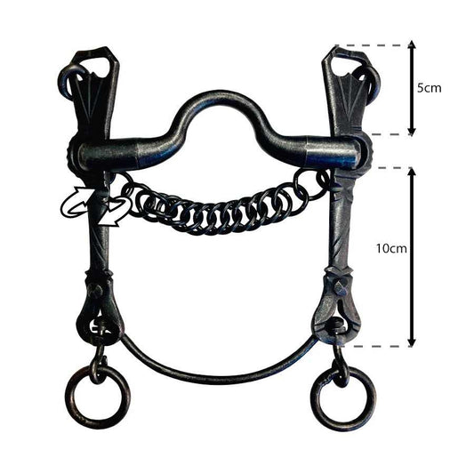 Bocado vaquero de fragua pierna articulada embocadura asa caldera grande - Tienda Hípica Online | D’Hispania ®