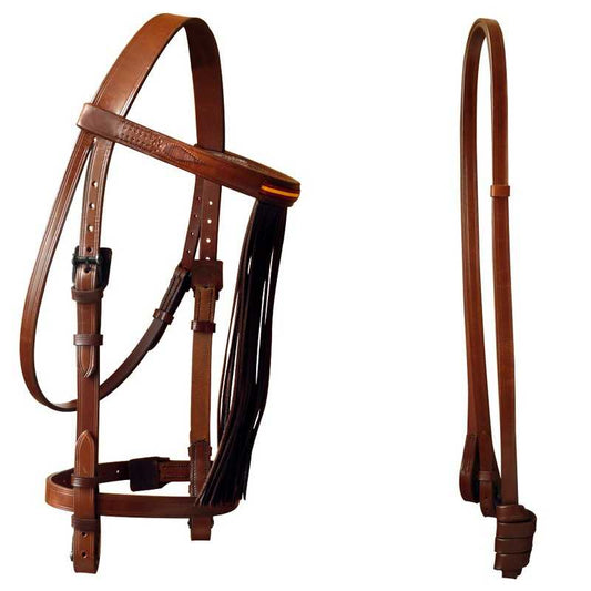 CABEZADA JEREZANA CON BANDERA - Tienda Hípica Online | D’Hispania ®