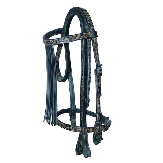 CABEZADA MARJOMAN MODELO ESPAÑOLA REPUJADA CON RIENDAS - Tienda Hípica Online | D’Hispania ®