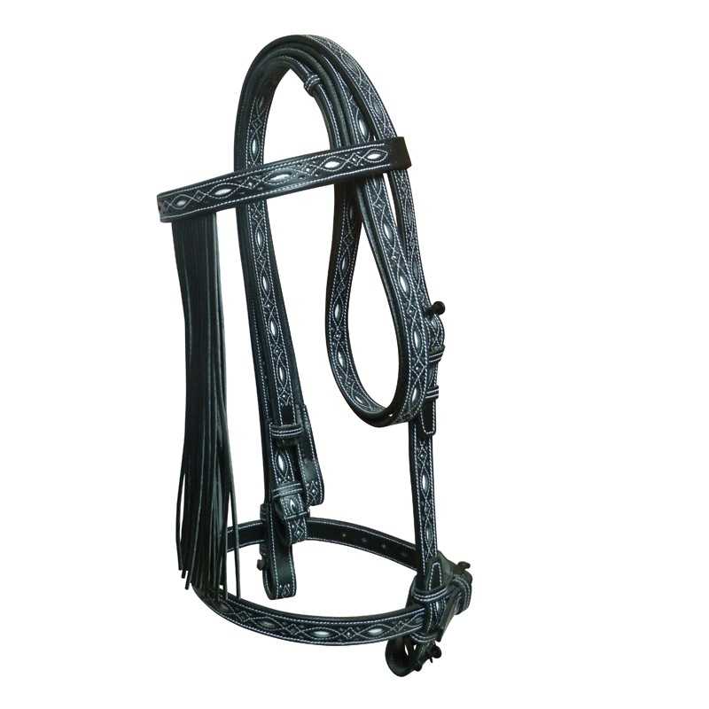 CABEZADA MARJOMAN MODELO ESPAÑOLA REPUJADA CON RIENDAS - Tienda Hípica Online | D’Hispania ®