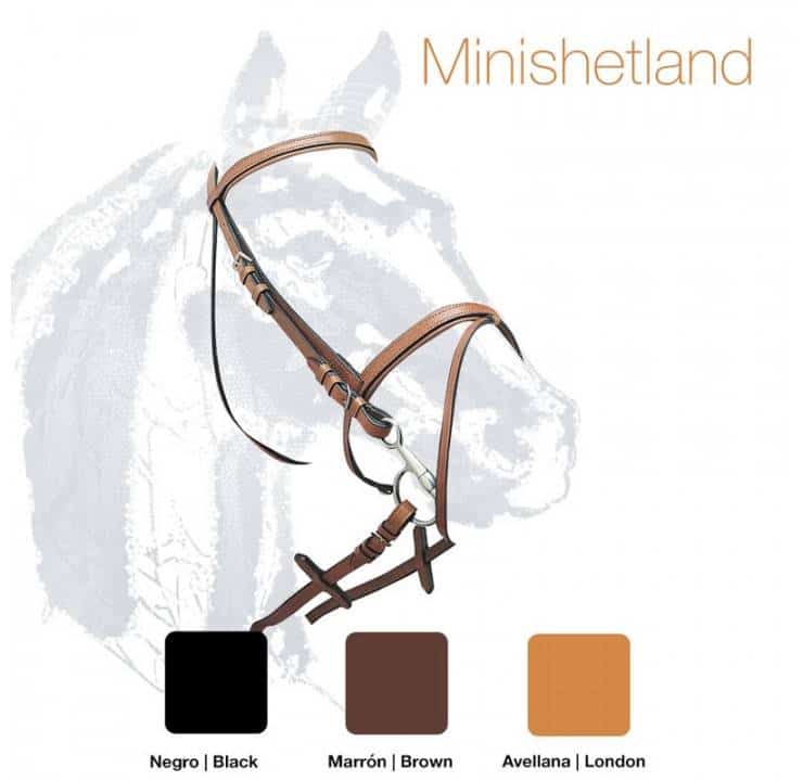 CABEZADA MONTAR CUERO MINISHETLAND - Tienda Hípica Online | D’Hispania ®