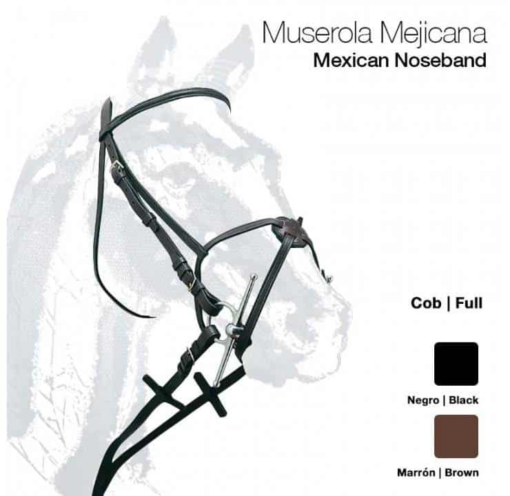 CABEZADA MONTAR MUSEROLA MEJICANA 12 - Tienda Hípica Online | D’Hispania ®