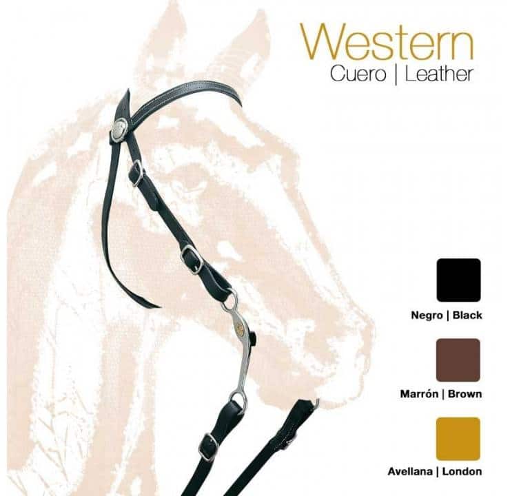 CABEZADA MONTAR WESTERN CUERO 1126 - Tienda Hípica Online | D’Hispania ®