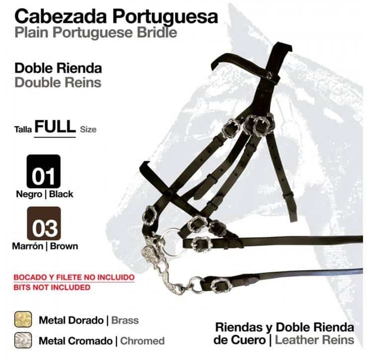 CABEZADA PORTUGUESA DOBLE - Tienda Hípica Online | D’Hispania ®
