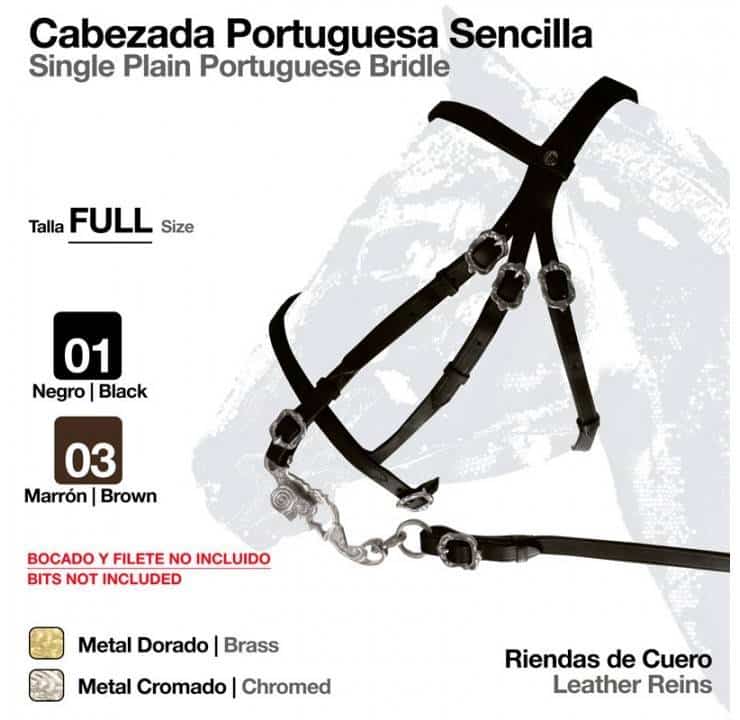 CABEZADA PORTUGUESA SENCILLA - Tienda Hípica Online | D’Hispania ®