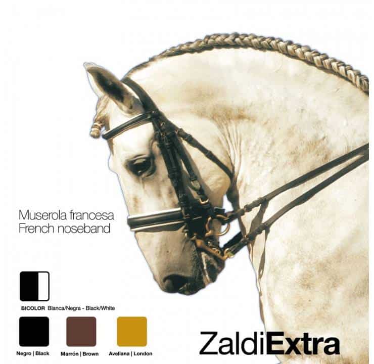 CABEZADA ZALDI EXTRA FRANCESA DOBLE RIENDA - Tienda Hípica Online | D’Hispania ®