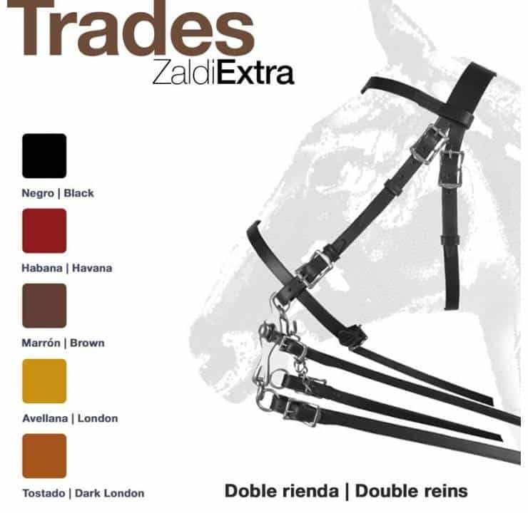 CABEZADA ZALDI EXTRA TRADES DOBLE RIENDA - Tienda Hípica Online | D’Hispania ®