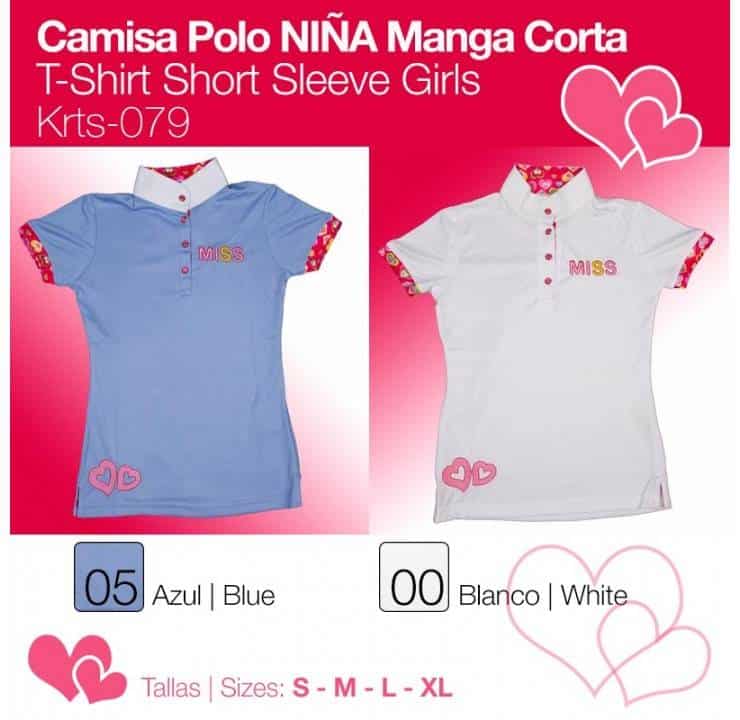 CAMISA POLO NIÑA MANGA CORTA KRTS-079 - Tienda Hípica Online | D’Hispania ®