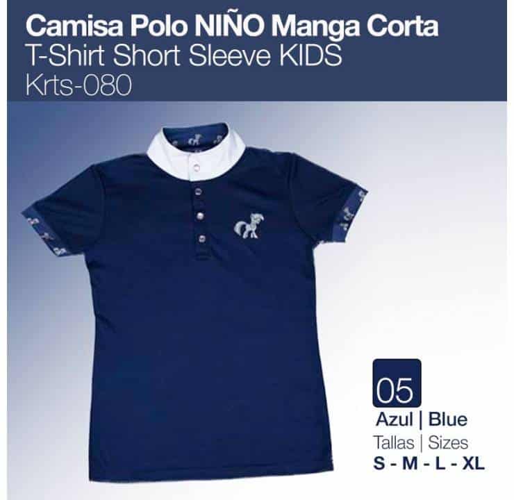 CAMISA POLO NIÑO MANGA CORTA KRTS-080 - Tienda Hípica Online | D’Hispania ®