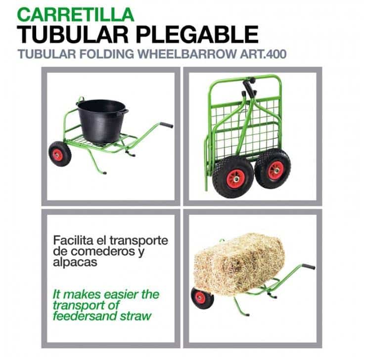 CARRETILLA TUBULAR PLEGABLE ART.400 - Tienda Hípica Online | D’Hispania ®