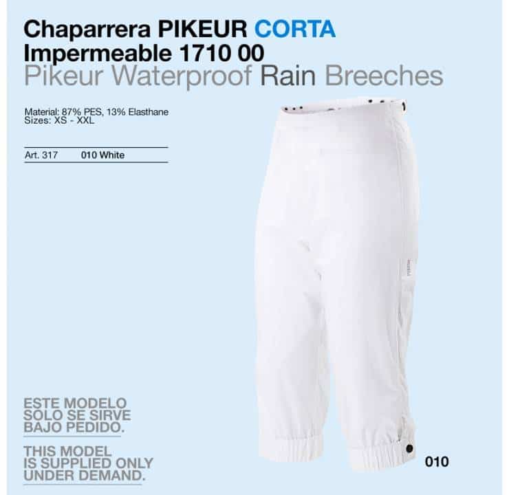 CHAPARRERA PIKEUR CORTA IMPERMEABLE 1840 00 ART.—- - Tienda Hípica Online | D’Hispania ®
