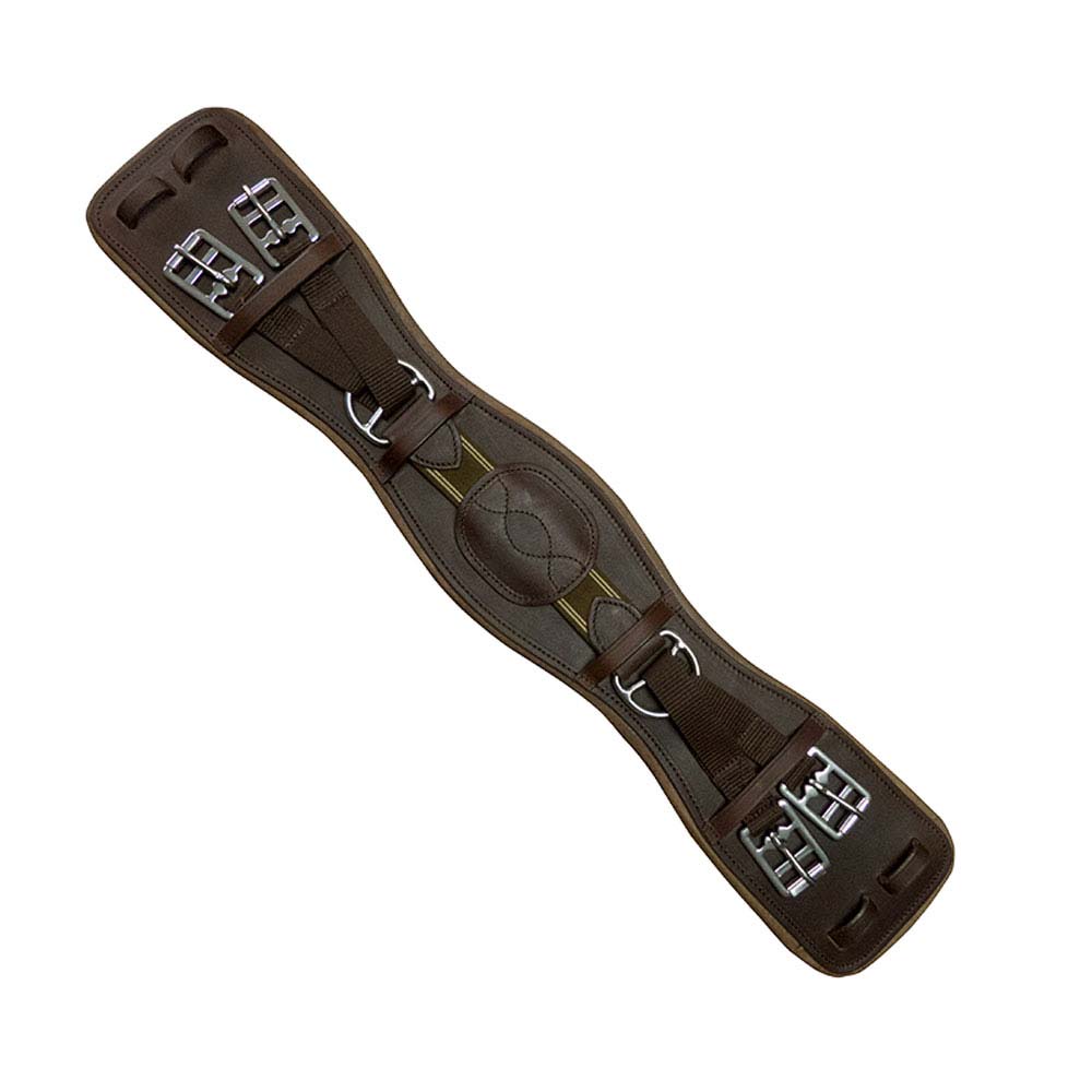 CINCHA DOMA CUERO CON ELÁSTICO - Tienda Hípica Online | D’Hispania ®