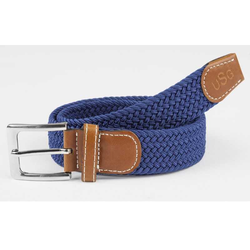 CINTURÓN CASUAL TRENZADO ELÁSTICO USG AZUL - Tienda Hípica Online | D’Hispania ®
