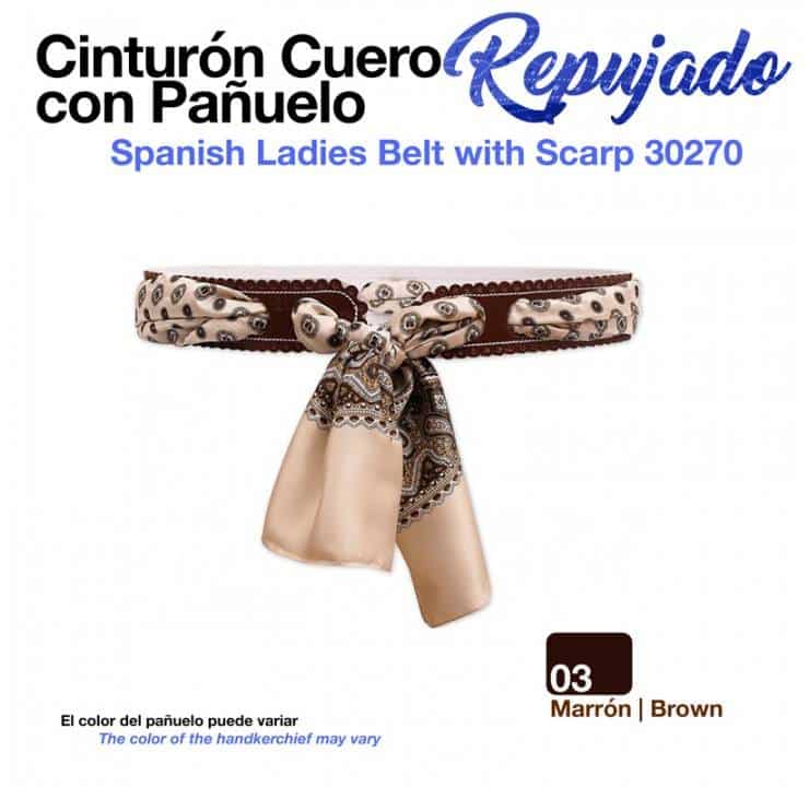 CINTURÓN CUERO REPUJADO C/PAÑUELO 30270 - Tienda Hípica Online | D’Hispania ®