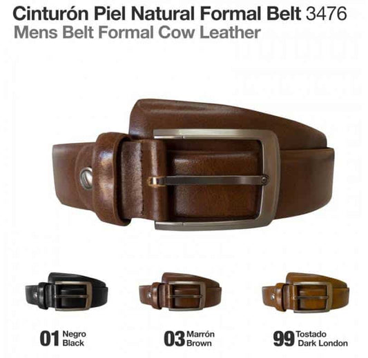 CINTURÓN PIEL NATURAL FORMAL BELT 3476 - Tienda Hípica Online | D’Hispania ®