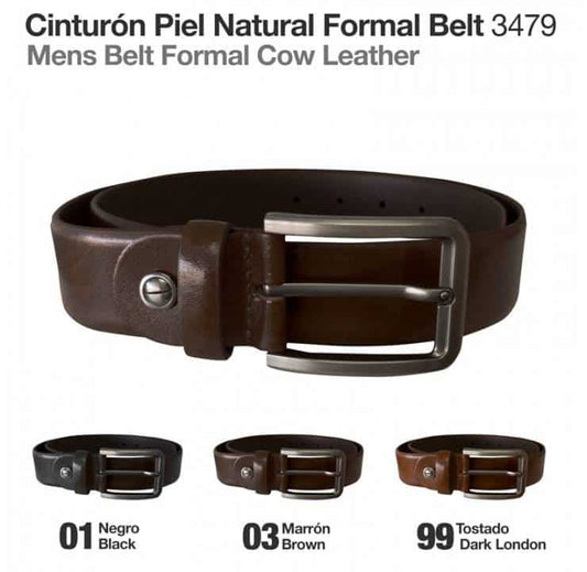 CINTURÓN PIEL NATURAL FORMAL BELT 3479 - Tienda Hípica Online | D’Hispania ®