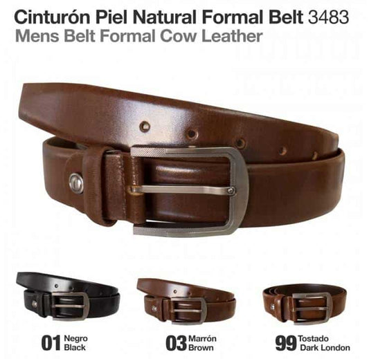 CINTURÓN PIEL NATURAL FORMAL BELT 3483 - Tienda Hípica Online | D’Hispania ®