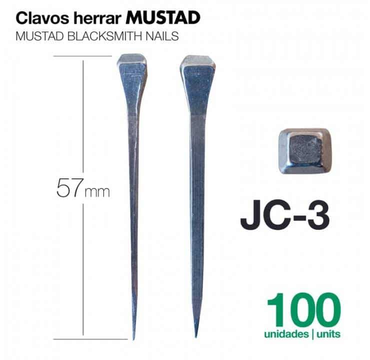 CLAVOS HERRAR MUSTAD 100uds JC-3 - Tienda Hípica Online | D’Hispania ®