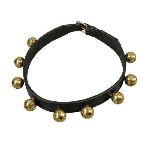 COLLAR CUERO CASCABELES 4cm - Tienda Hípica Online | D’Hispania ®