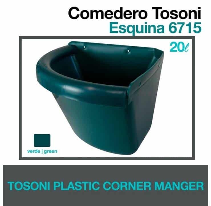COMEDERO TOSONI ESQUINA 6715 VERDE - Tienda Hípica Online | D’Hispania ®