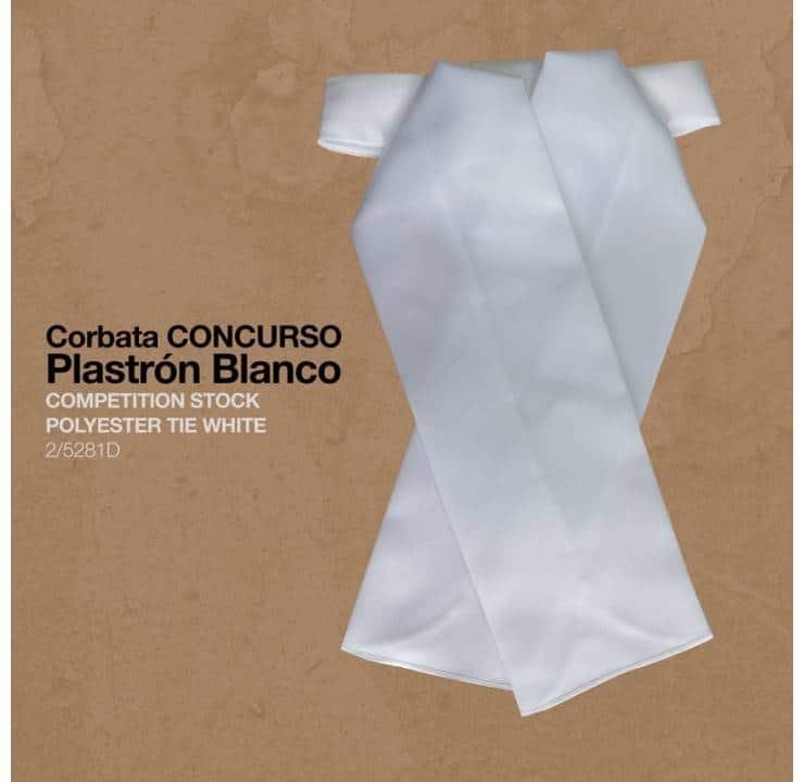 CORBATA PLASTRÓN CONCURSO BLANCO - Tienda Hípica Online | D’Hispania ®