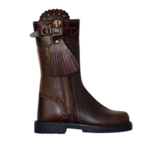 Botas de montar Bot Montera 1192-28 en cuero marrón, con diseño clásico y resistente para equitación.