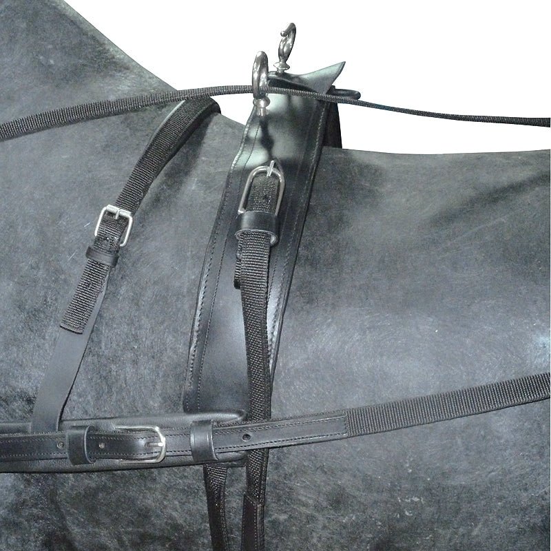 ENGANCHE CON PECHOPETRAL 1 CABALLO NYLON Y CUERO( ECONOMICO) - Tienda Hípica Online | D’Hispania ®