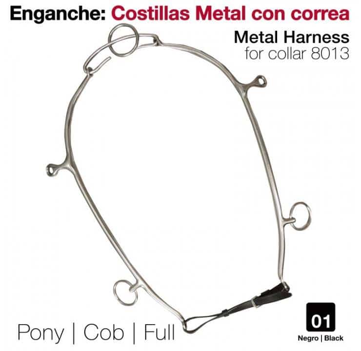 ENGANCHE COSTILLAS METAL CON CORREA NEGRO - Tienda Hípica Online | D’Hispania ®
