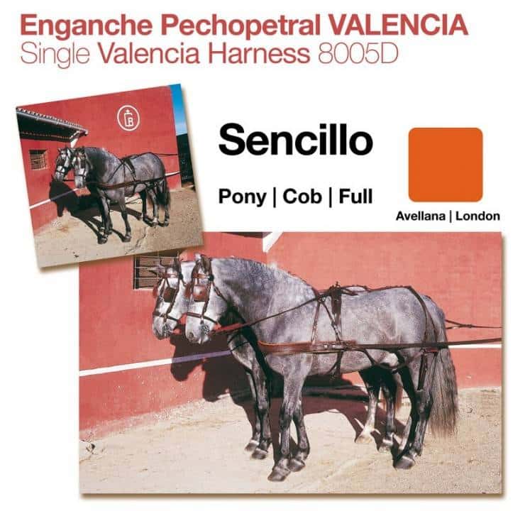 ENGANCHE PECHOPETRAL VALENCIA SENCILLO AVELLANA - Tienda Hípica Online | D’Hispania ®