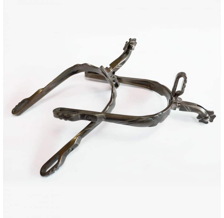 ESPUELA VAQUERA INOX ENVEJECIDO GALLO CURVO - Tienda Hípica Online | D’Hispania ®