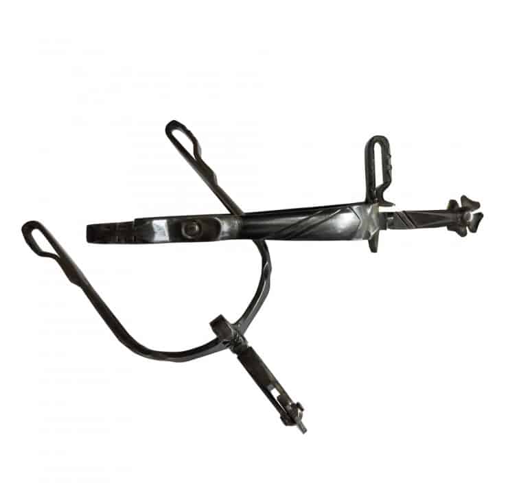 ESPUELA VAQUERA INOX ENVEJECIDO GALLO RECTO - Tienda Hípica Online | D’Hispania ®