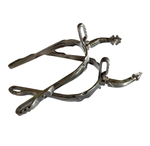 ESPUELA VAQUERA INOX ENVEJECIDO GALLO VUELTO - Tienda Hípica Online | D’Hispania ®