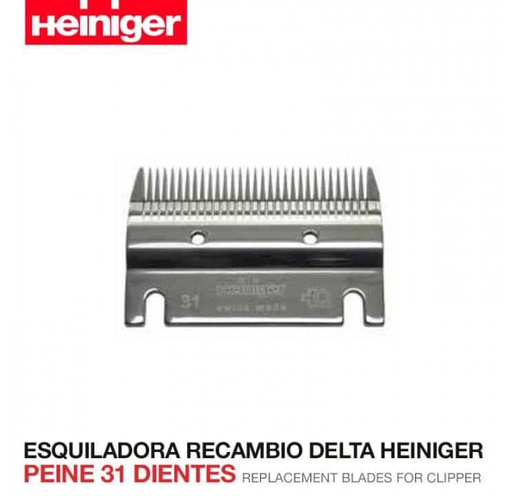 ESQUILADORA RECAMBIO DELTA HEINIGER PEINE 31 DIENTES - Tienda Hípica Online | D’Hispania ®