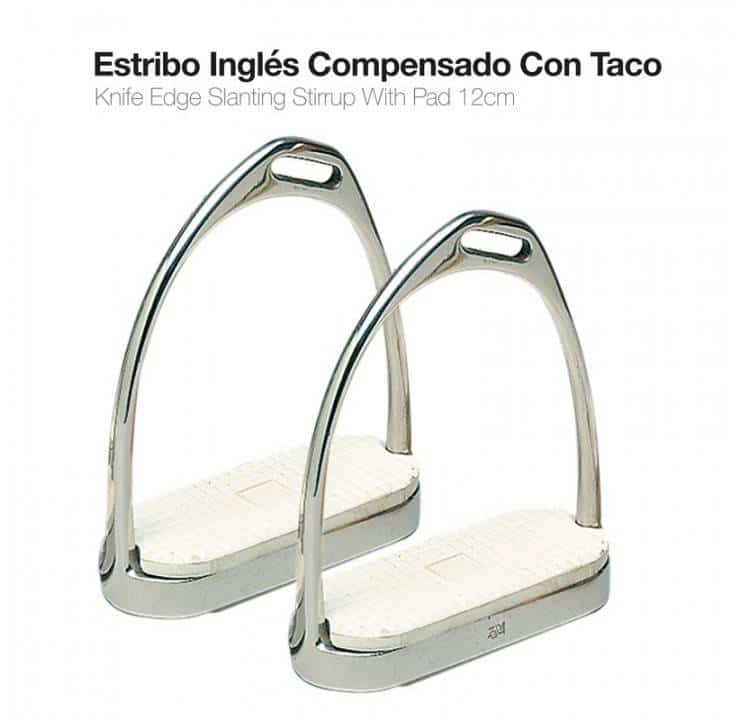 ESTRIBO INGLÉS INOX COMPENSADO CON TACO 22117 12cm - Tienda Hípica Online | D’Hispania ®