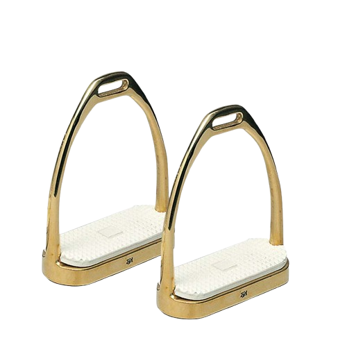 ESTRIBO INGLÉS INOXIDABLE DORADO 22108B-46 - Tienda Hípica Online | D’Hispania ®