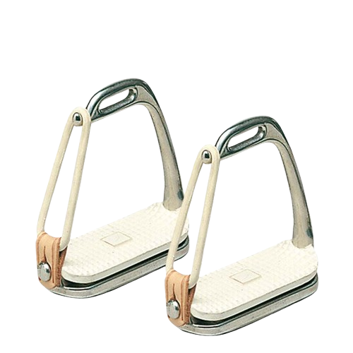 ESTRIBO INGLÉS SEGURIDAD INOX CON GOMA 221018 10cm - Tienda Hípica Online | D’Hispania ®