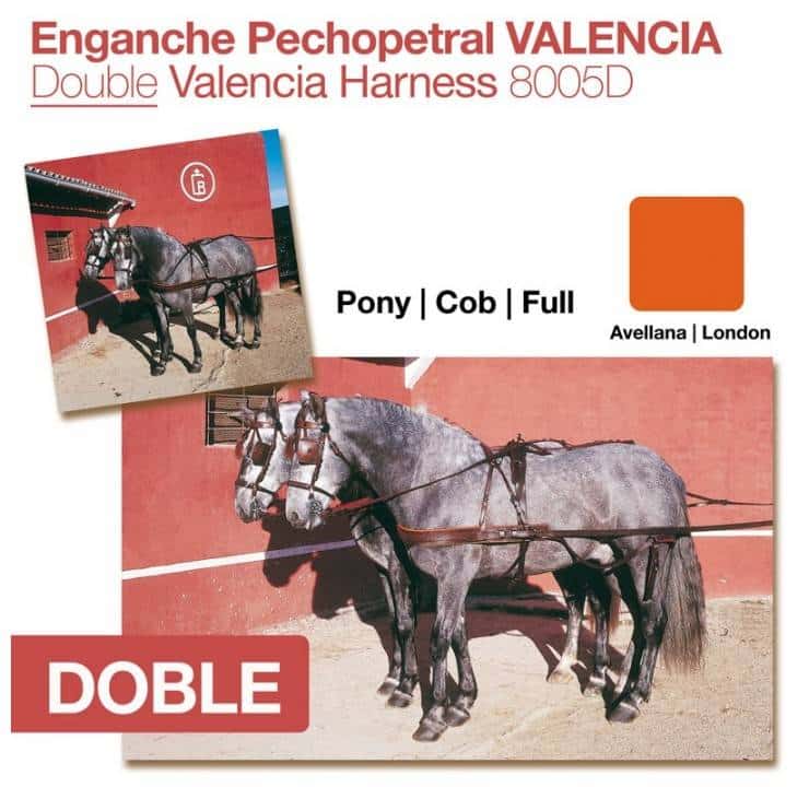 Enganche Pechopetral Valencia Doble Avellana - Tienda Hípica Online | D’Hispania ®