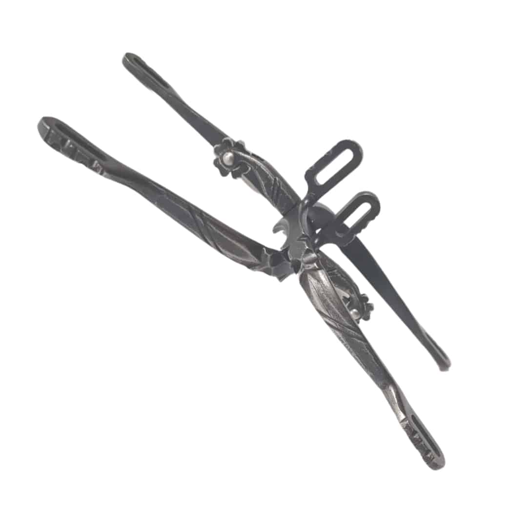 Espuelas Vaqueras Fragua Ruleta Trebol Inox Envejecido - Tienda Hípica Online | D’Hispania ®