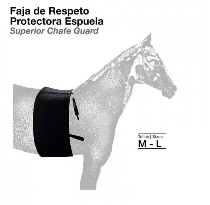 FAJA DE RESPETO PROTECTORA ESPUELA NEGRO - Tienda Hípica Online | D’Hispania ®